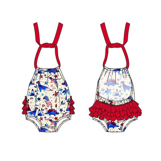 Pre-order 4th of July pattern romper SR286