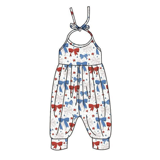 Pre-order colorful bows sleeveless romper SR2889