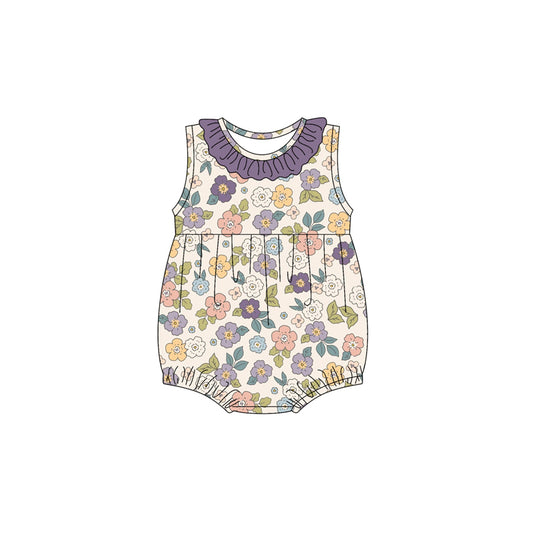 Pre-order flowers  sleeveless romper SR2894