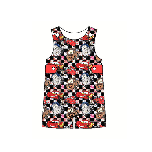 Pre-order cartoon plaid sleeveless romper SR2899