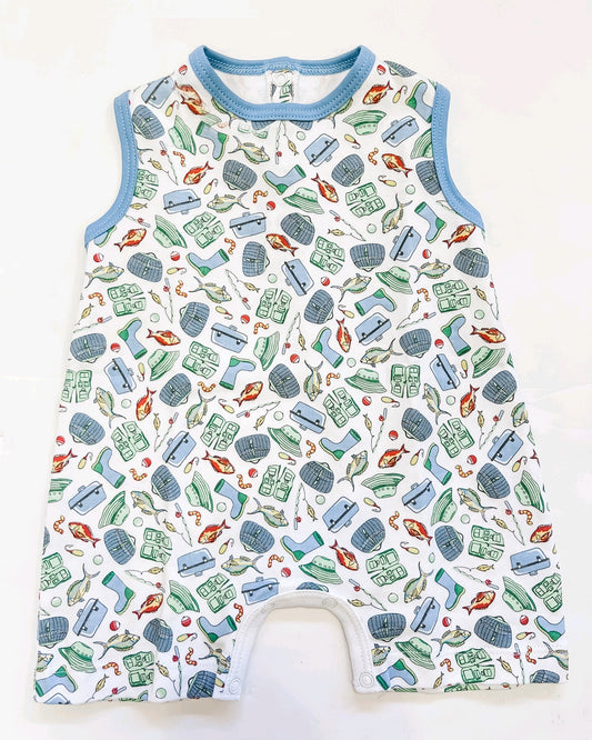Pre-order boots fishes sleeveless romper SR2900