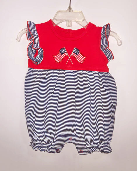 Pre-order flag stripe sleeveless romper SR2903