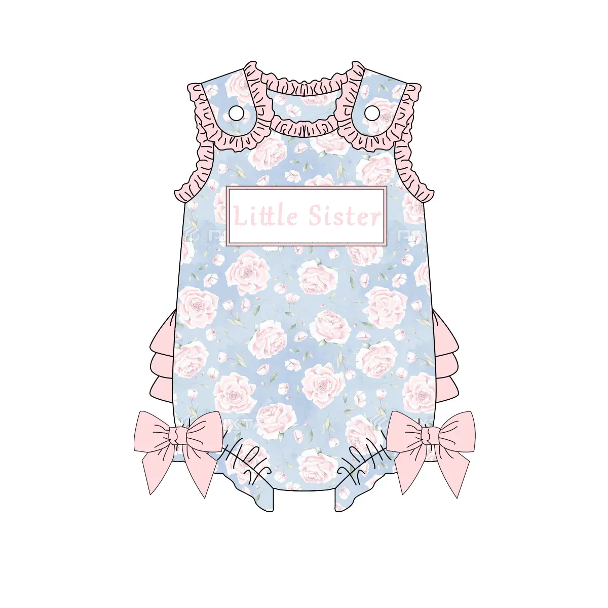 Pre-order little sister flowers sleeveless romper SR2911
