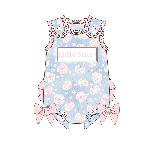 Pre-order little sister flowers sleeveless romper SR2911