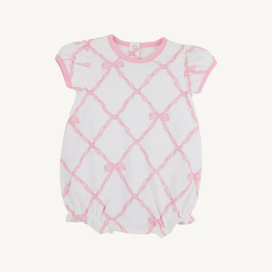 Pre-order pink bow Short sleeve romper SR3027