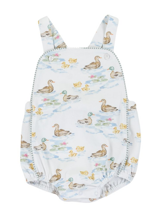 Pre-order green duck pattern Short sleeve romper SR3029