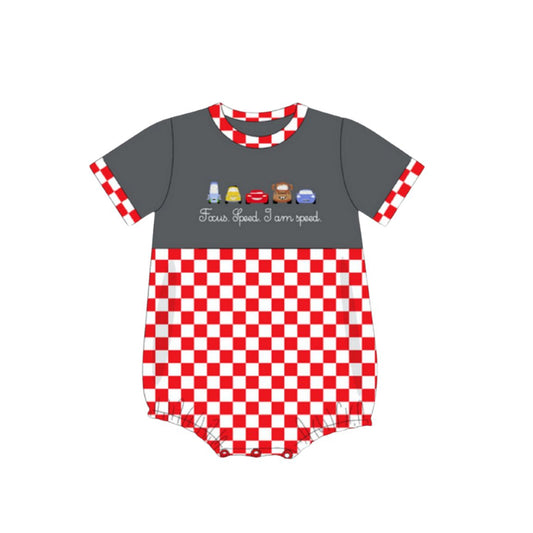 Pre-order cartoon plaid pattern Short sleeve romper SR3030