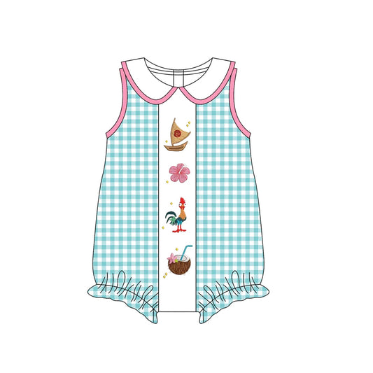 Pre-order green plaid romper SR3034