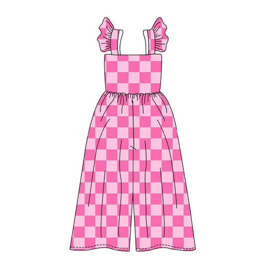 Pre-order Hot pink flying sleeve jumpsuit SR3050