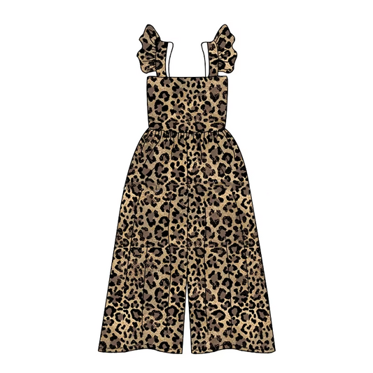 Pre-order leopard flying sleeve jumpsuit SR3054