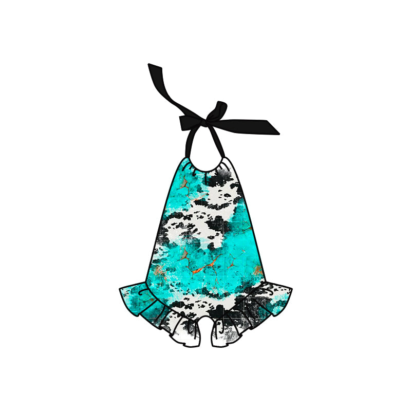 Pre-order green print romper SR3074