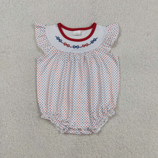 Pink dot bow Baby Romper SR3706