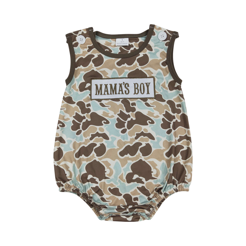 Camouflage sleeveless mama's boy Baby Romper  SR3907