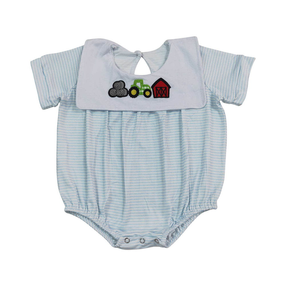 Farm Car embroider baby romper SR4075