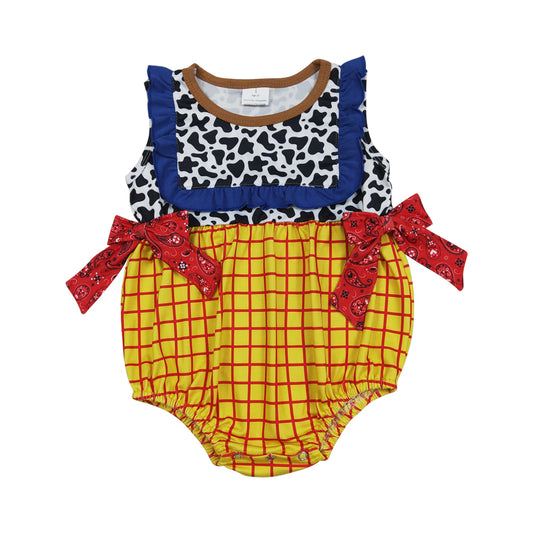 Summer Cow sleeveless Baby Romper SR4115
