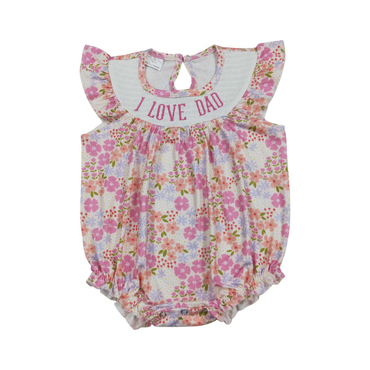 flower Smock i love Daddy's Girls baby romper SR4142