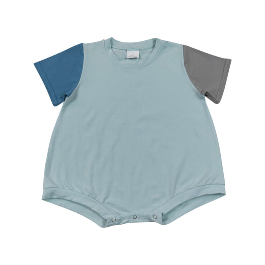 Colorful Blue Cotton Baby Bubble Romper SR4158