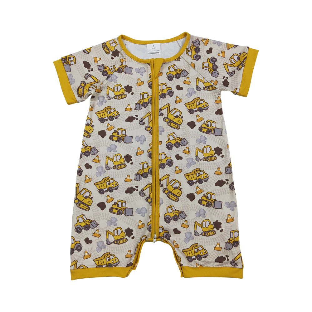 excavator Print Baby Romper  SR4183