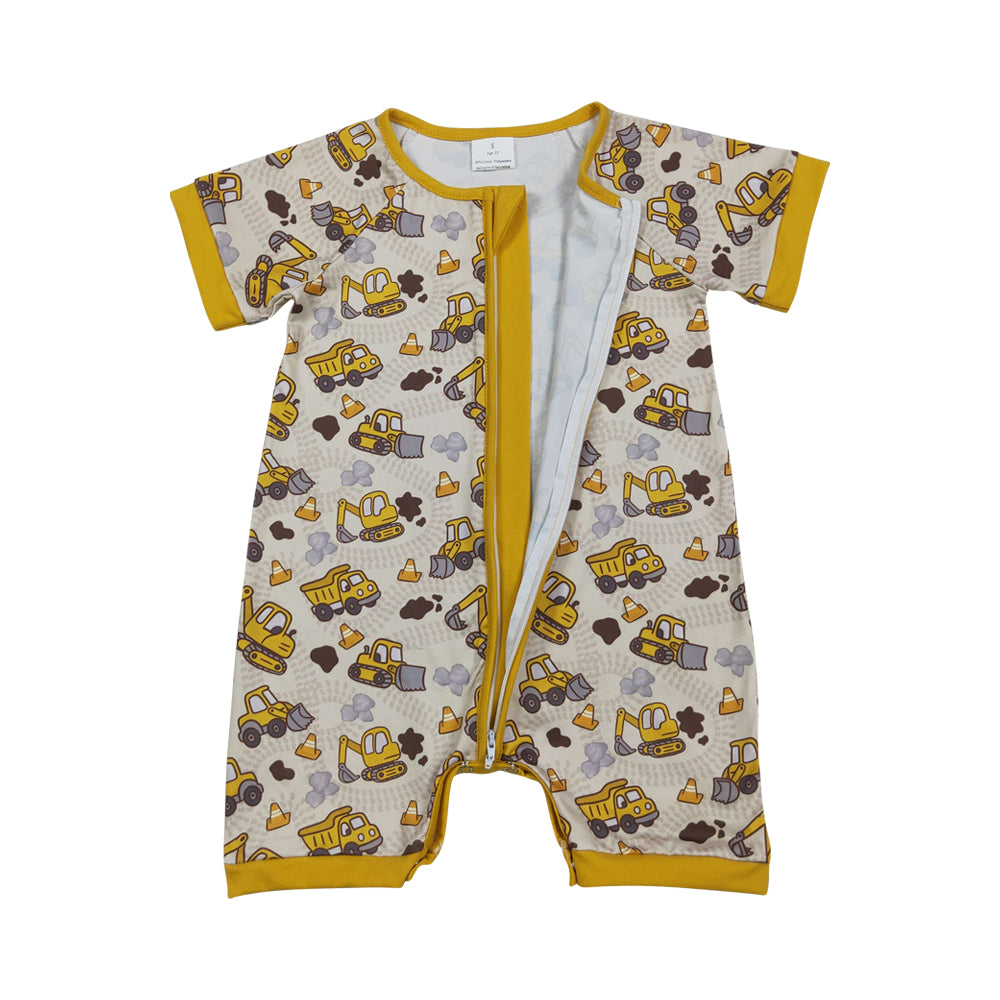 excavator Print Baby Romper  SR4183