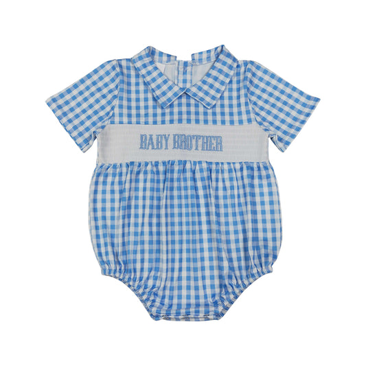 baby brother Smock embroider baby romper SR4231