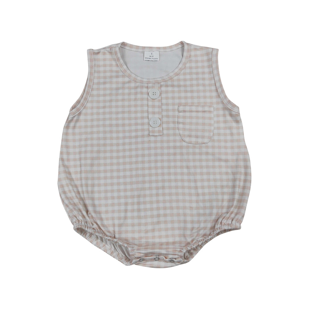 Khaki sleeveless Baby Romper SR4233
