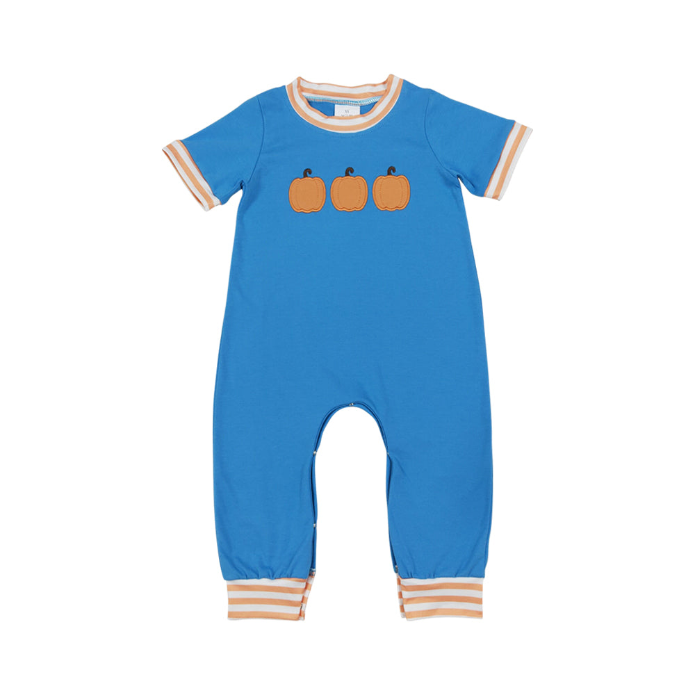 halloween Embroidery pumpkin Boy Baby Romper SR4285