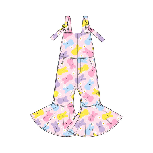Preorder MOQ 5 pcs SR4298 Easter Bunny Flower Girl's Jumpsuit