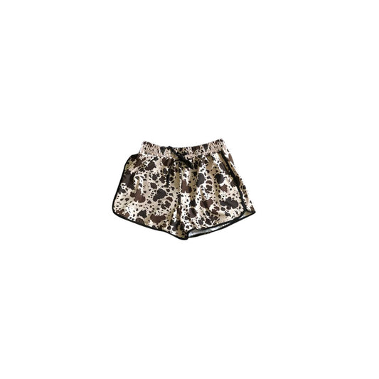 pre -order beige leopard print girl swim Shorts SS0447