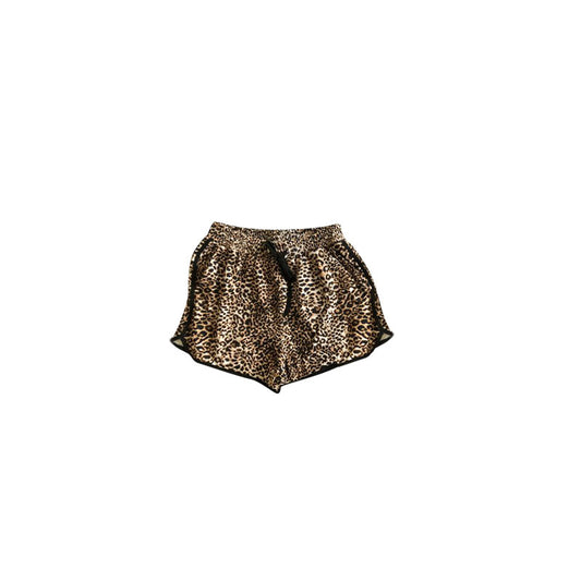 pre -order brown leopard print girl swim Shorts SS0448