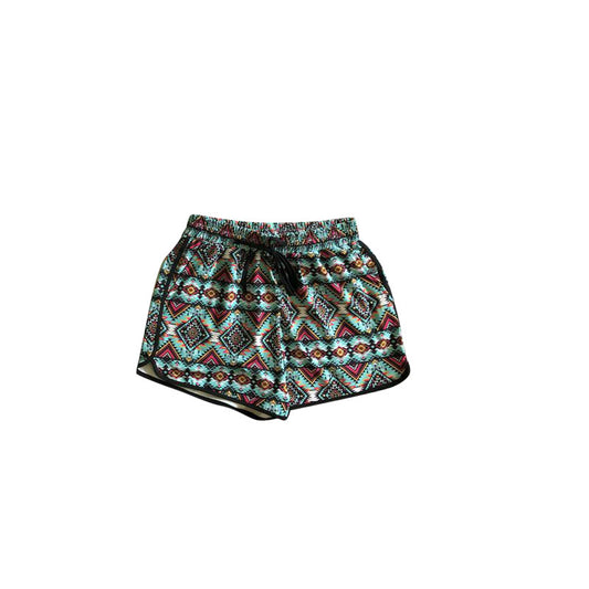 pre -order Adult geomestic print girl swim Shorts SS0452