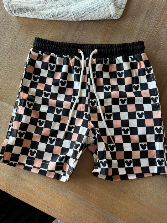 pre -order Cartoon plaid print girl swim Shorts SS0531