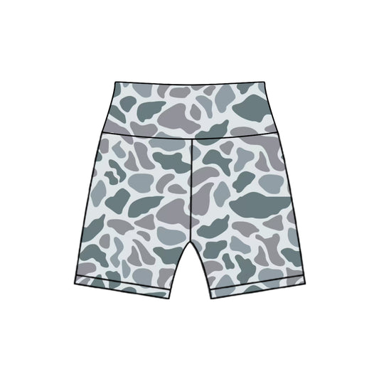 pre -order green camo print girl swim Shorts SS0543