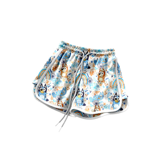 pre -order blue cartoon print girl summer Shorts SS0600