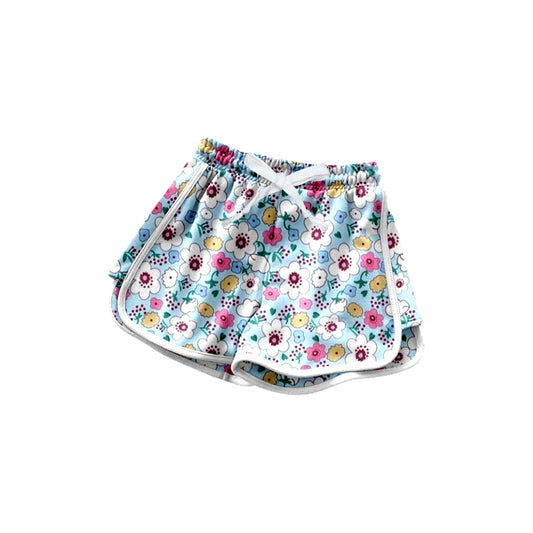 pre -order blue flowers print girl summer Shorts SS0601