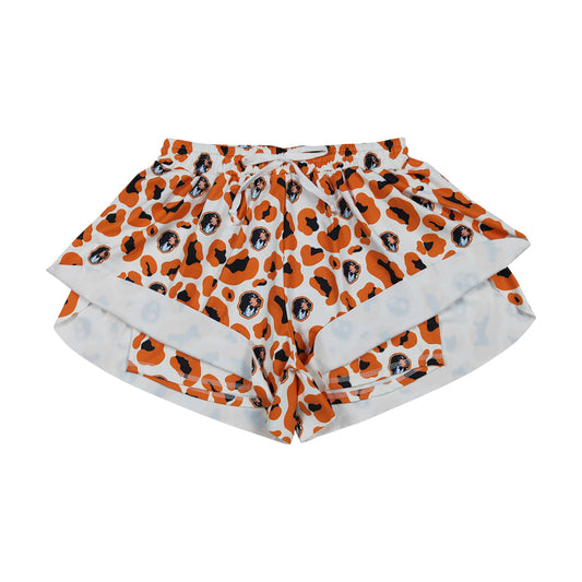 Adult Women Orange Leopard ShortS SS0806