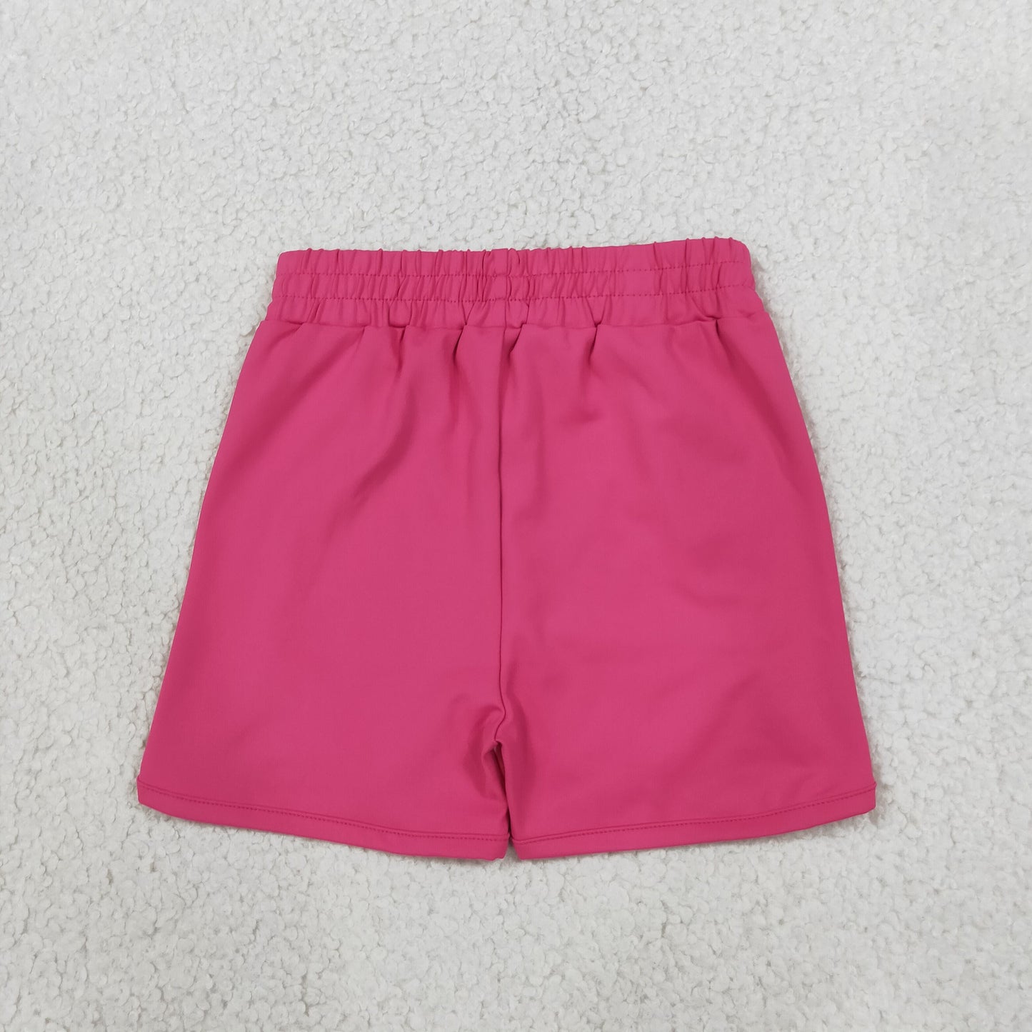 SS0949 Stripe Rose Red Yoga Girl's Shorts