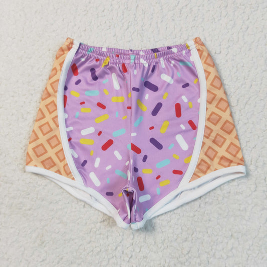purple orange candy sprinkle Kids yoga Short