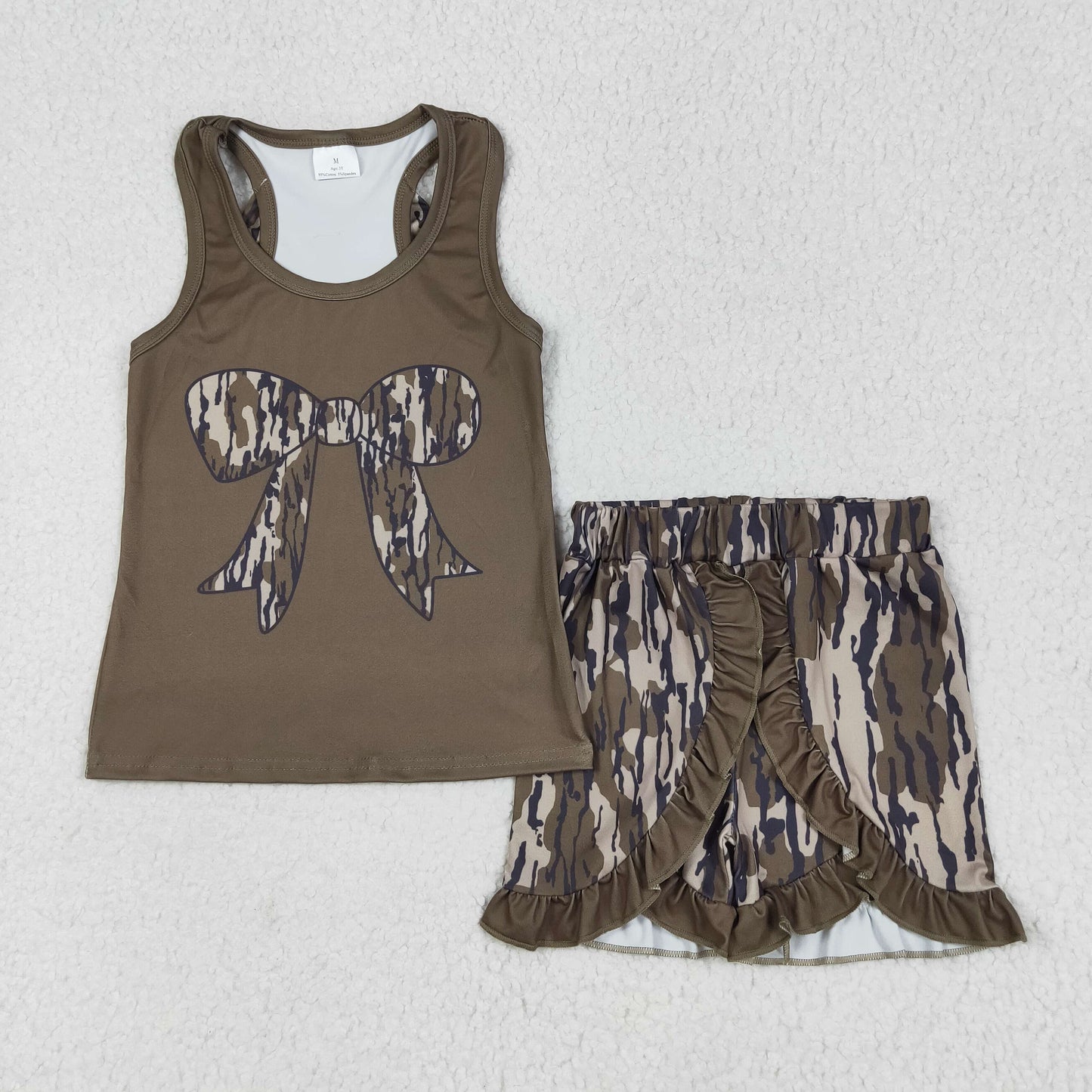 Brown camo Girls Suit Summer Set GSSO1627