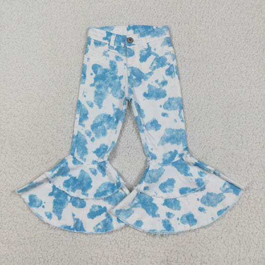 Blue floral print Girls JeansP0672