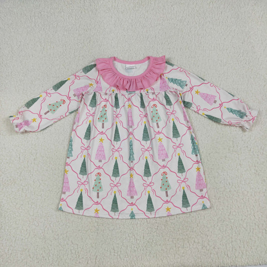Christmas Trees bows dressGLD1093