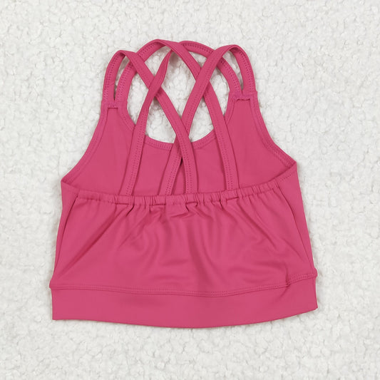 hot pink girl yoga vest GT1010
