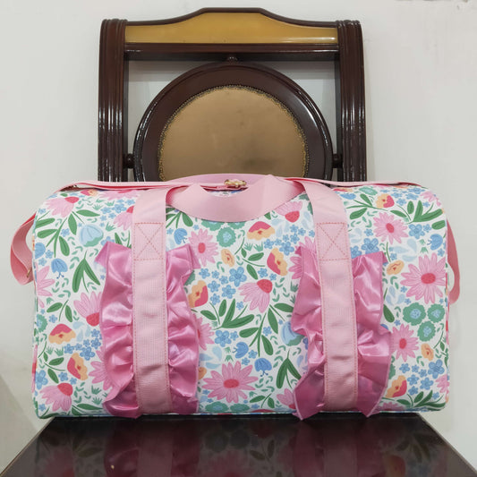 Flowers Leaves pink  Lace Gym bag