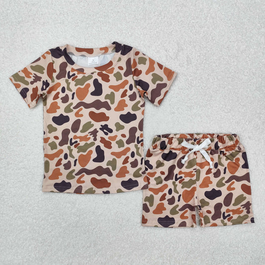 brown camo Suit Summer Set