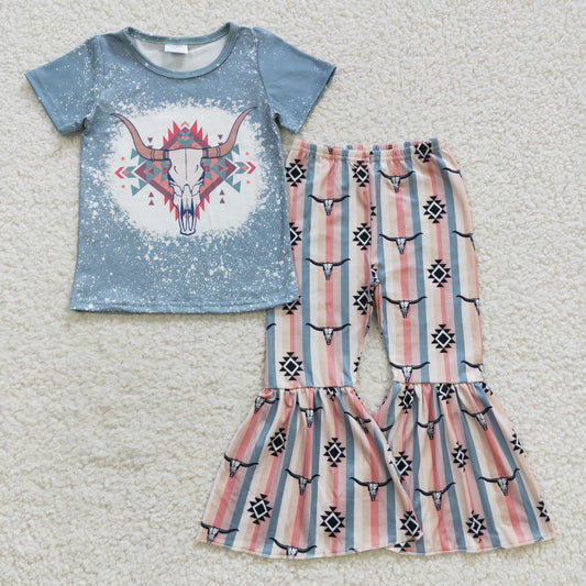 Western Cow Bell Pants Set