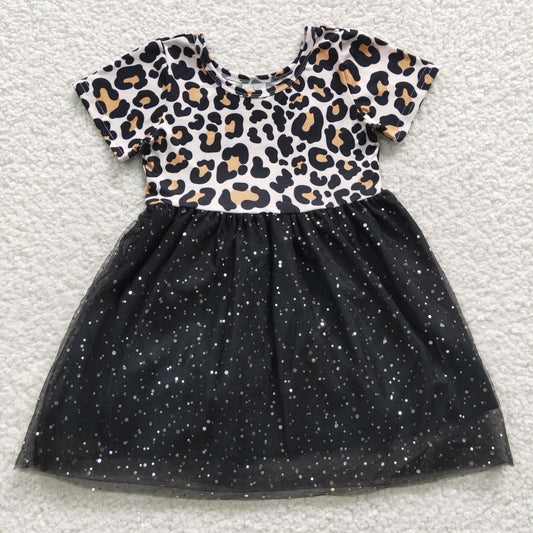 Black Leopard Girls Tutu Dress