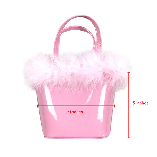 Pink fluffy satchel Kids's Bag