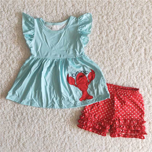 lobster Blue red summer set