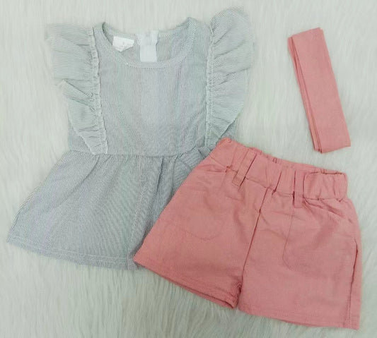 ruffle pink short summer outfits