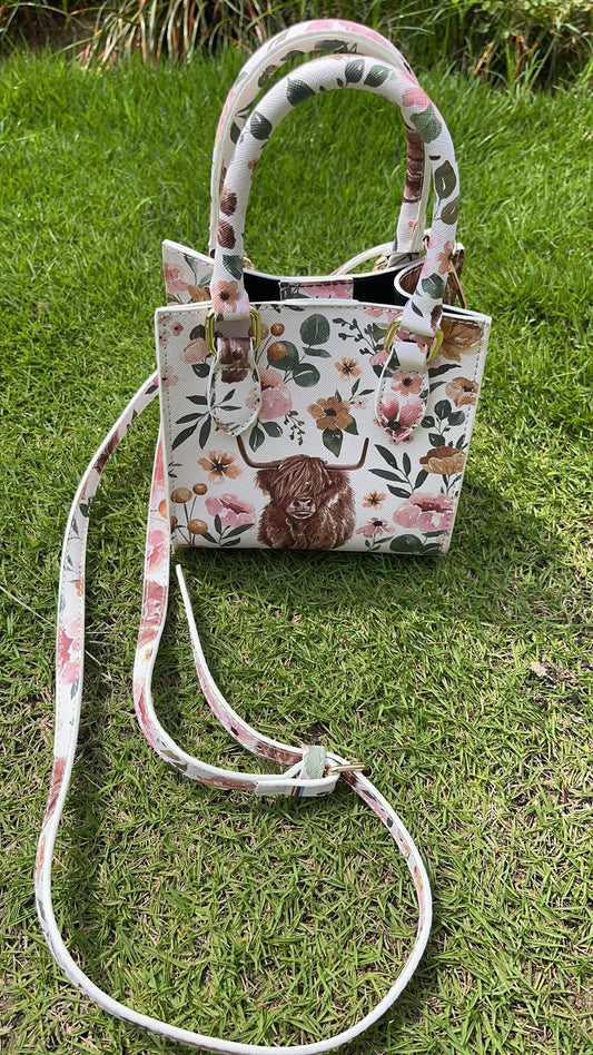 Kids Flowers Cow Purses