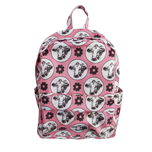 Pink Cow Print BACKPACK